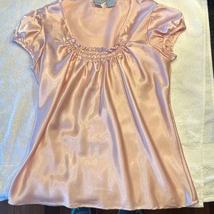 Pink satiny dress top